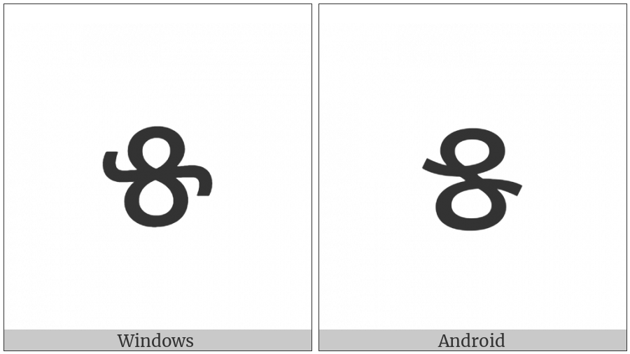 Deseret Small Letter Es on various operating systems