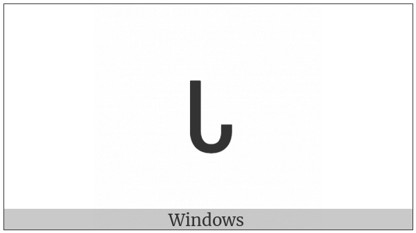 Deseret Small Letter El on various operating systems