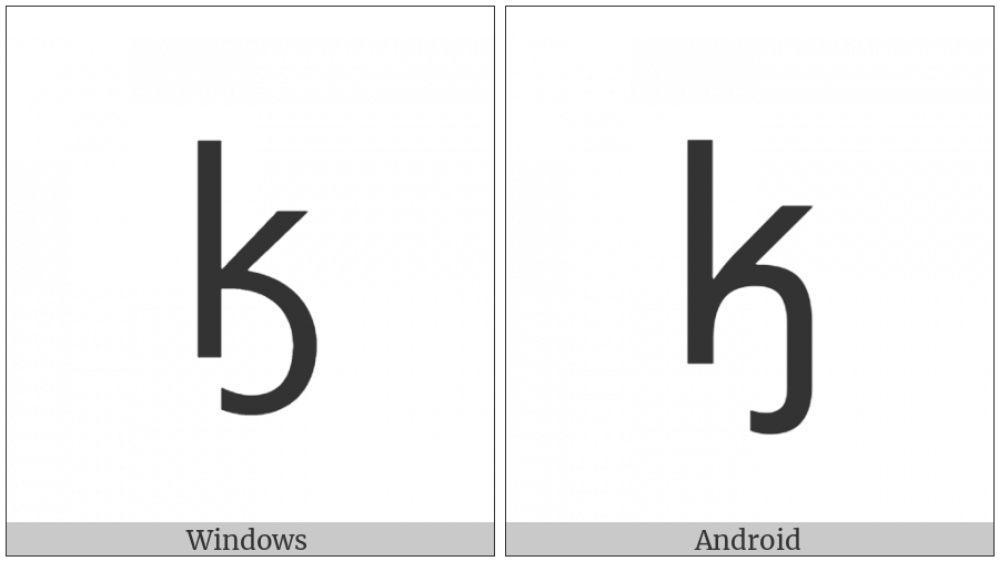 Osage Small Letter Ka on various operating systems