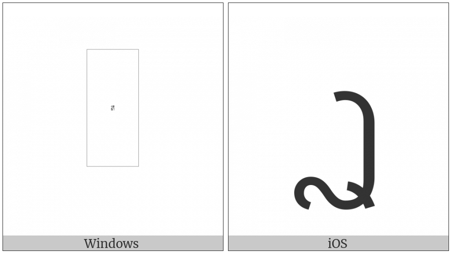 Tai Tham Consonant Sign La Tang Lai on various operating systems