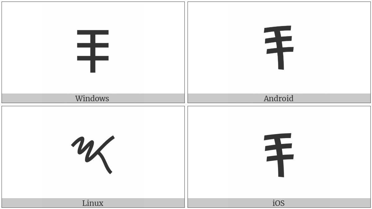 Phoenician Letter Semk on various operating systems