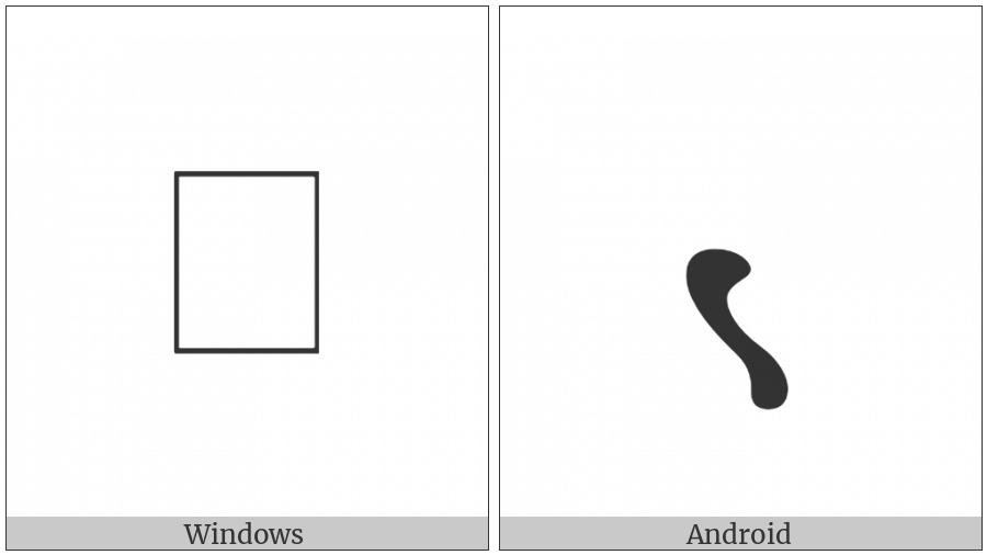 Manichaean Letter Zayin on various operating systems