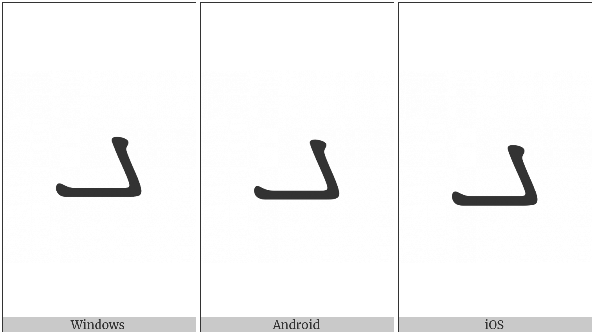 Manichaean Letter Dhamedh on various operating systems