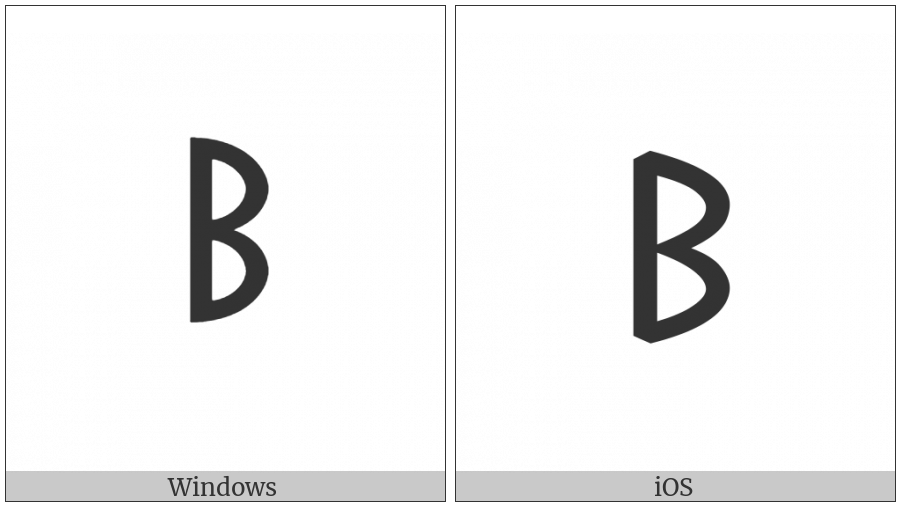 Old Turkic Letter Yenisei Oek on various operating systems