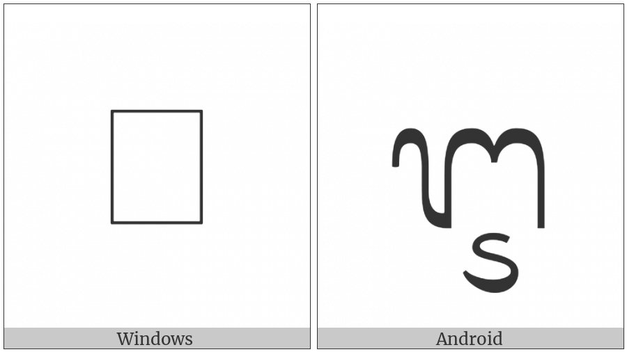 Balinese Letter Ikara on various operating systems