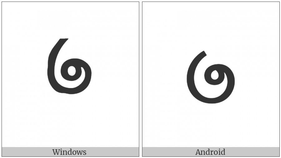 Chakma Digit Three on various operating systems