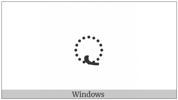 Soyombo Final Consonant Sign G on various operating systems