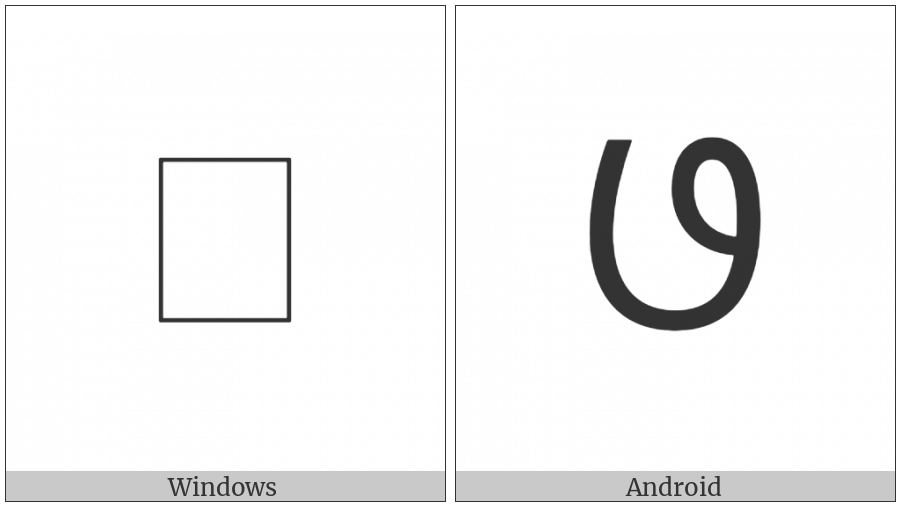 Pau Cin Hau Letter Final P on various operating systems