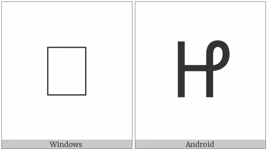 Pau Cin Hau Letter Final T on various operating systems