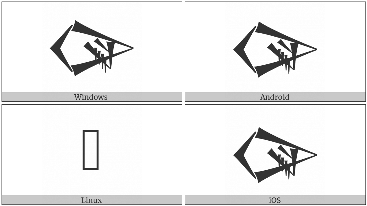 Cuneiform Sign Ab2 Times Gan2 Tenu on various operating systems