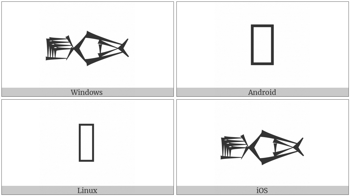 Cuneiform Sign Dag Kisim5 Times Kak on various operating systems