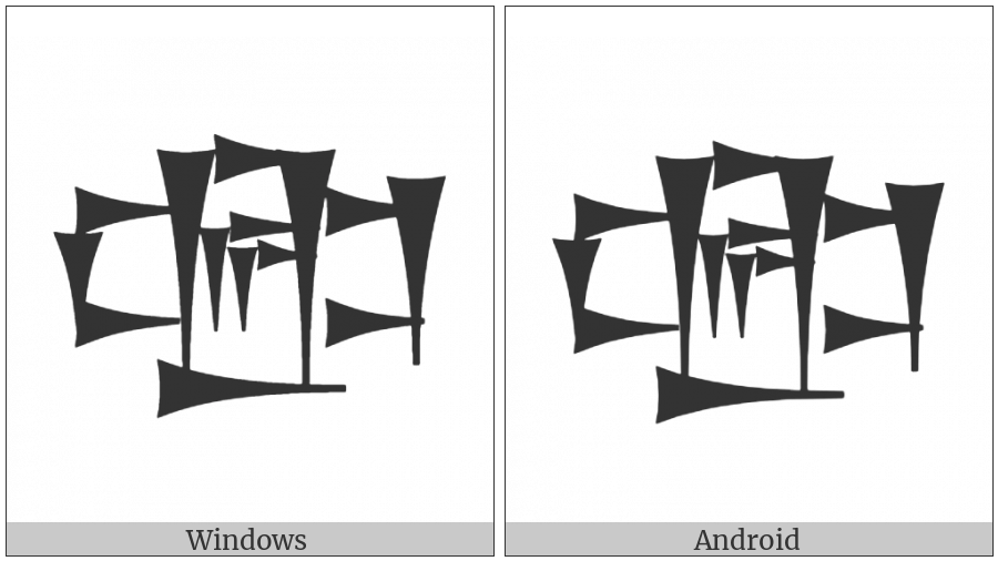Cuneiform Sign Ezen Times Lal Times Lal on various operating systems