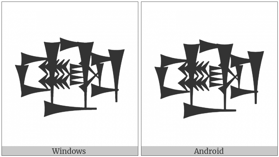 Cuneiform Sign Ezen Times Li on various operating systems