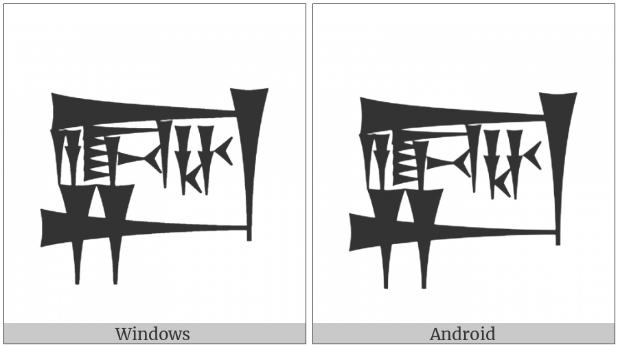 Cuneiform Sign Ga2 Times A Plus Da Plus Ha on various operating systems