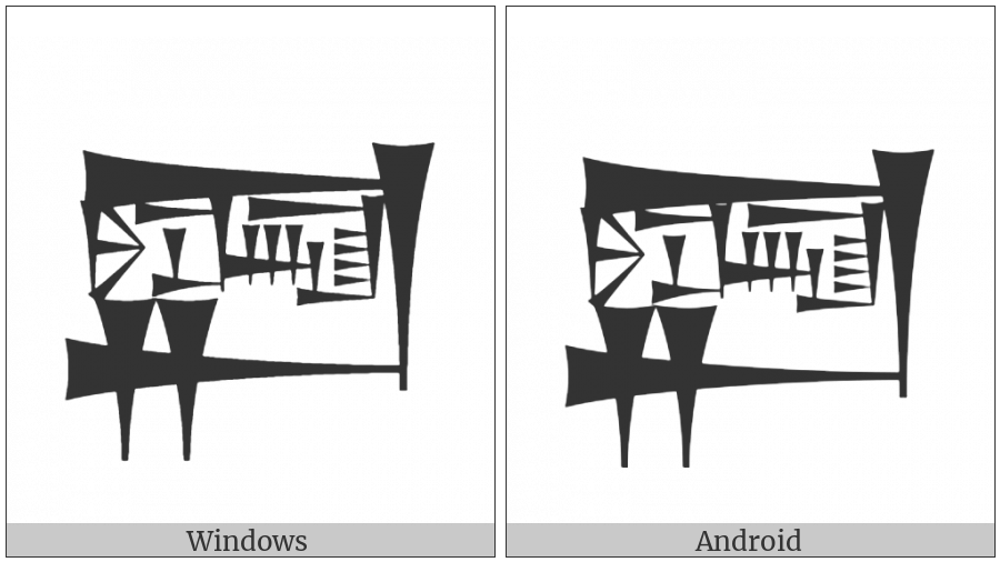 Cuneiform Sign Ga2 Times El Plus La on various operating systems