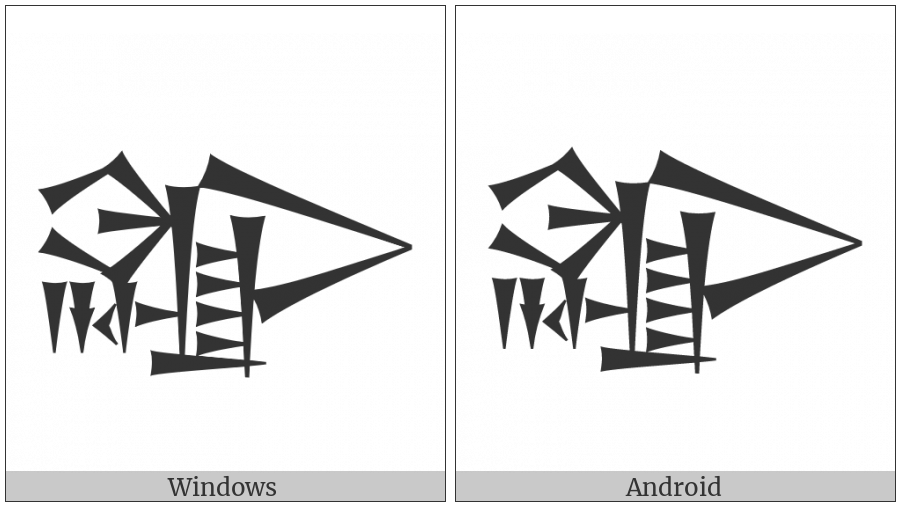 Cuneiform Sign Gir3 Times A Plus Igi on various operating systems