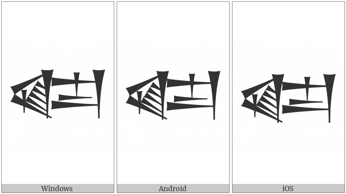 Cuneiform Sign Ka Times Bar on various operating systems