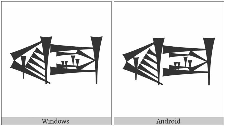 Cuneiform Sign Ka Times Bi on various operating systems