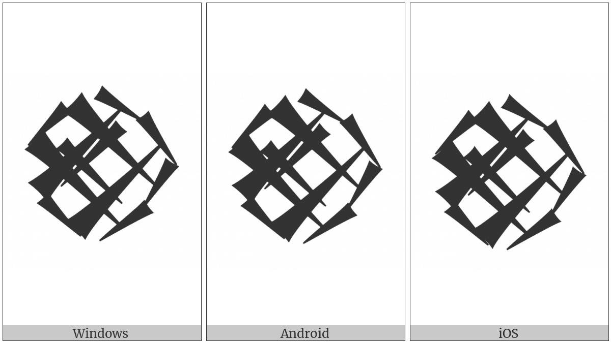 Cuneiform Sign Kal Crossing Kal on various operating systems
