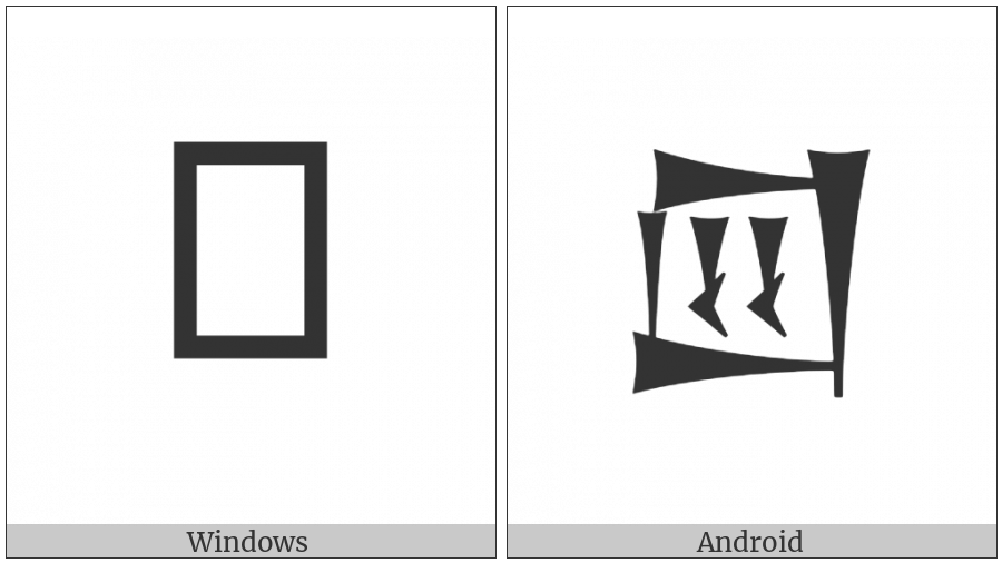 Cuneiform Sign Lagab Times Shu2 Plus Shu2 on various operating systems