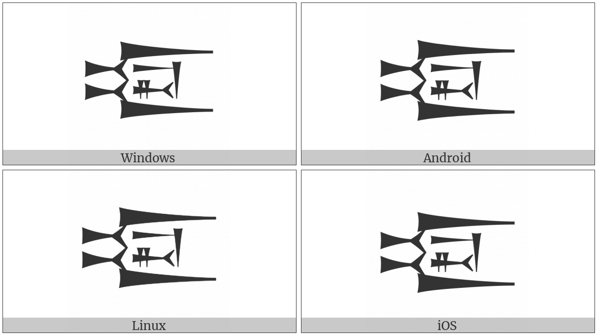 Cuneiform Sign Ninda2 Times Ush on various operating systems