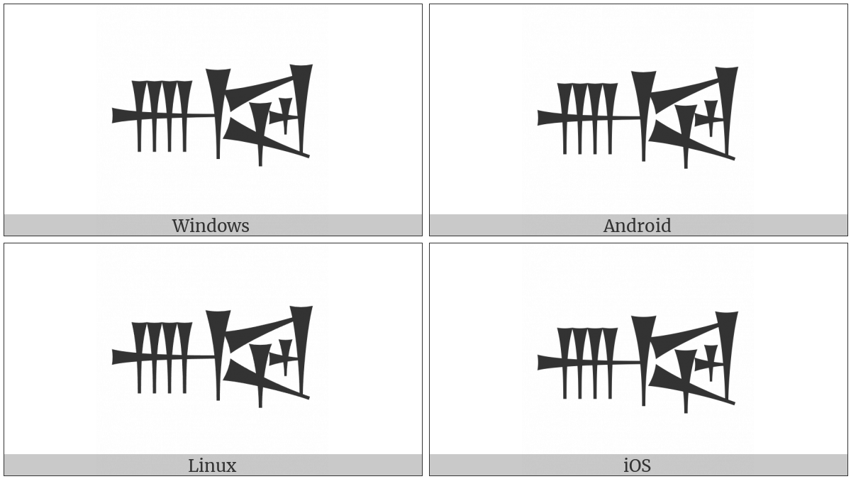 Cuneiform Sign Nun Lagar Times Mash on various operating systems