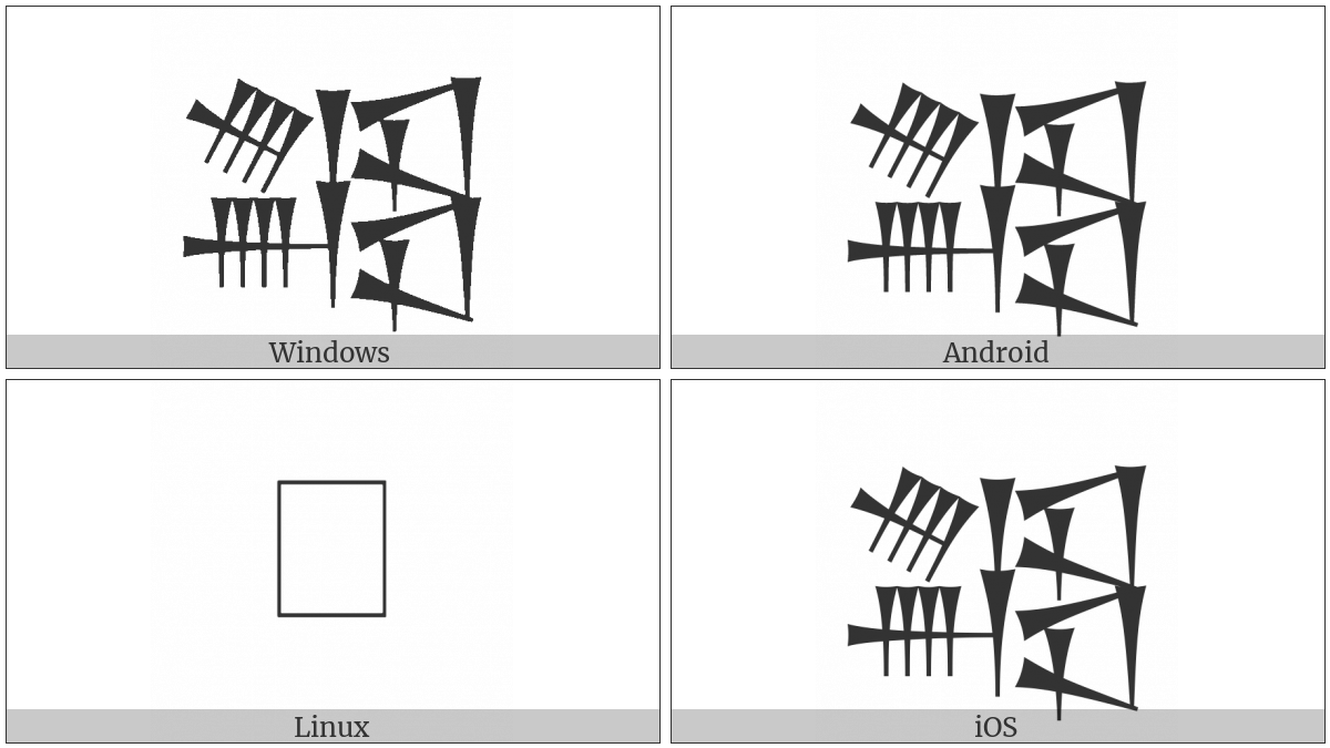 Cuneiform Sign Nun Crossing Nun Lagar Over Lagar on various operating systems