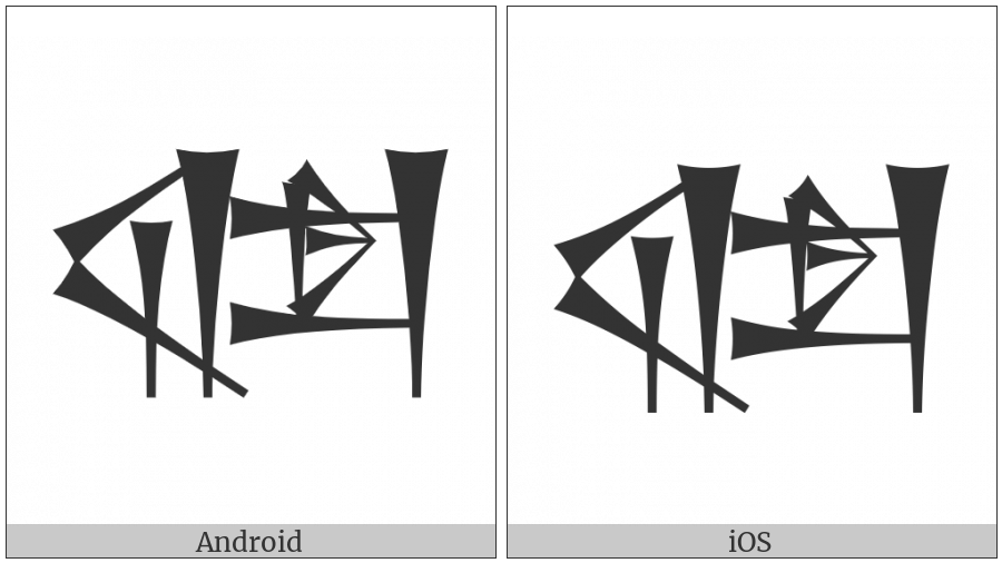 Cuneiform Sign Sag Times Sal on various operating systems