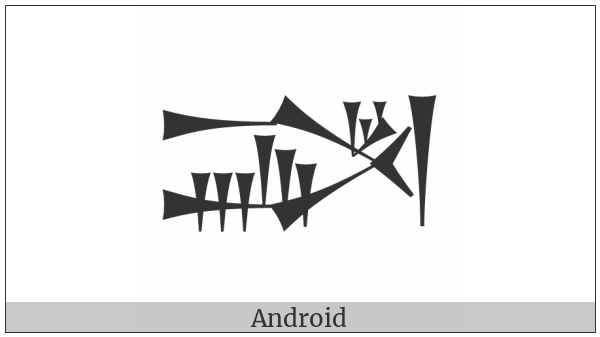 Cuneiform Sign Shim Times Gar on various operating systems