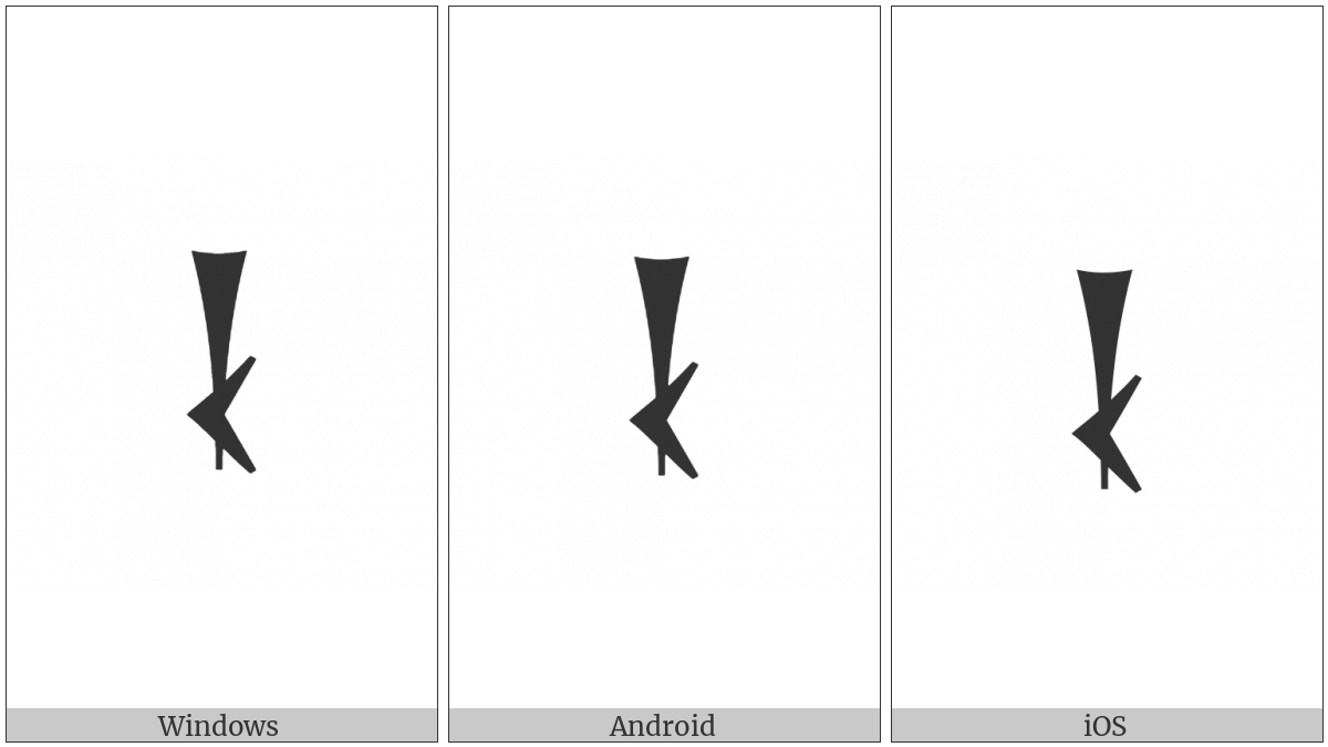 Cuneiform Sign Shu2 on various operating systems