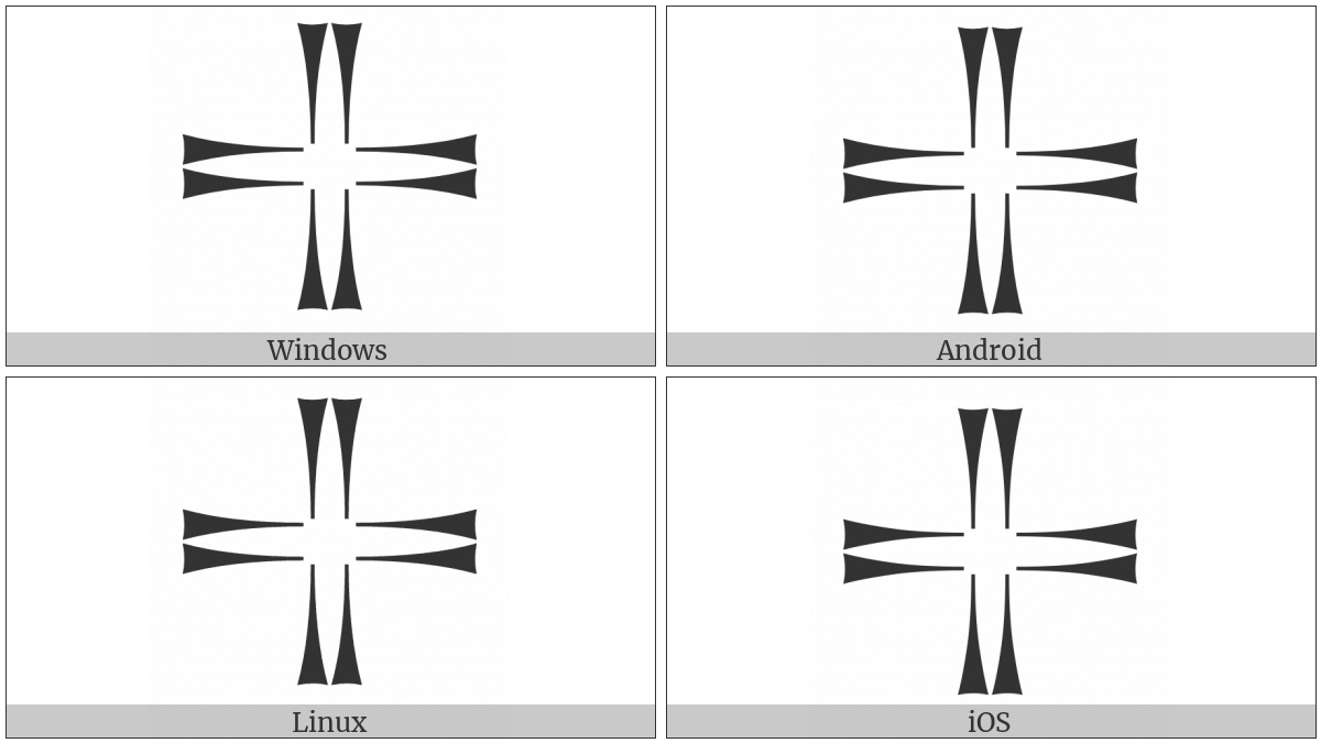 Cuneiform Sign Tab Squared on various operating systems