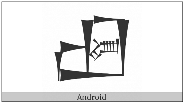 Cuneiform Sign Uru Times Dun on various operating systems