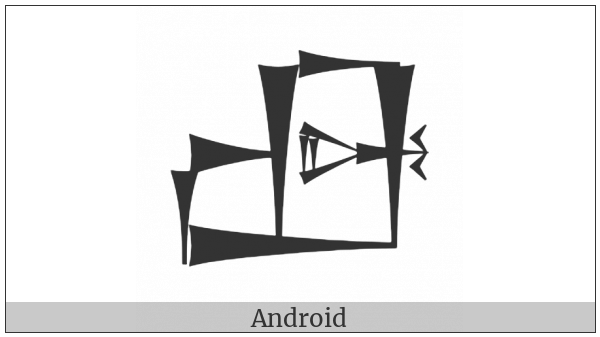 Cuneiform Sign Uru Times Gu on various operating systems