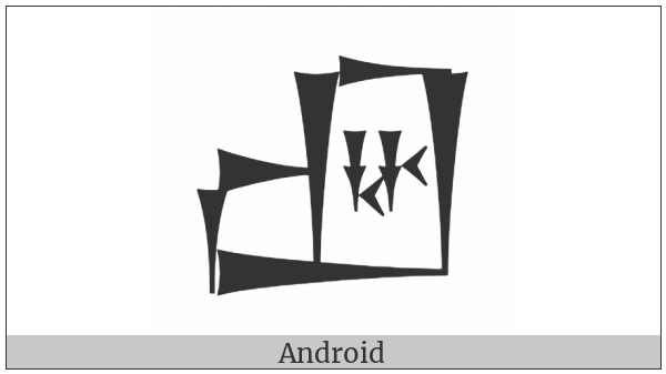 Cuneiform Sign Uru Times Ha on various operating systems