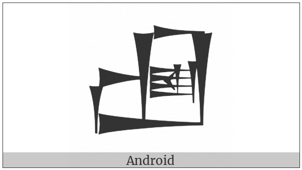 Cuneiform Sign Uru Times Ish on various operating systems