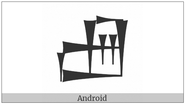 Cuneiform Sign Uru Times Min on various operating systems