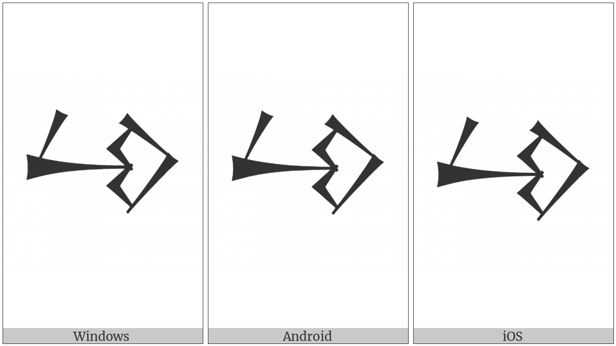 Cuneiform Sign Zamx on various operating systems