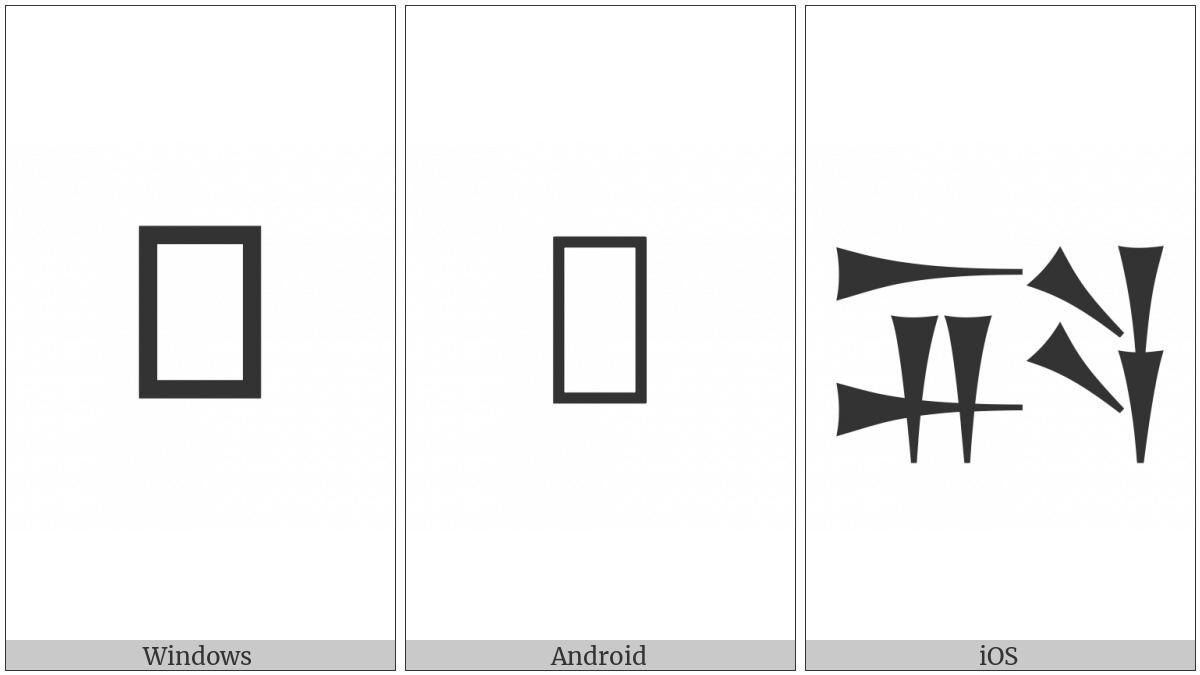 Cuneiform Sign Dag3 on various operating systems