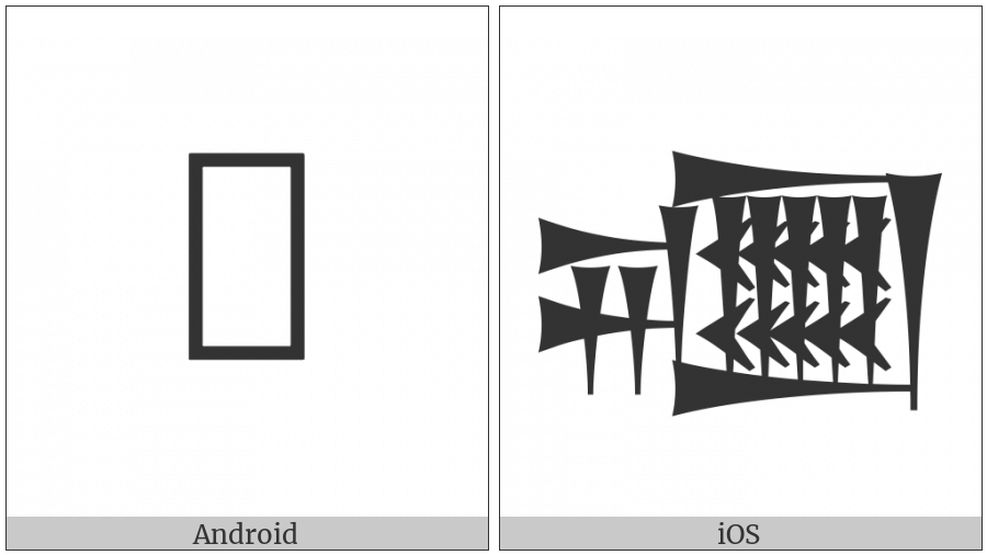 Cuneiform Sign Dub Times She on various operating systems