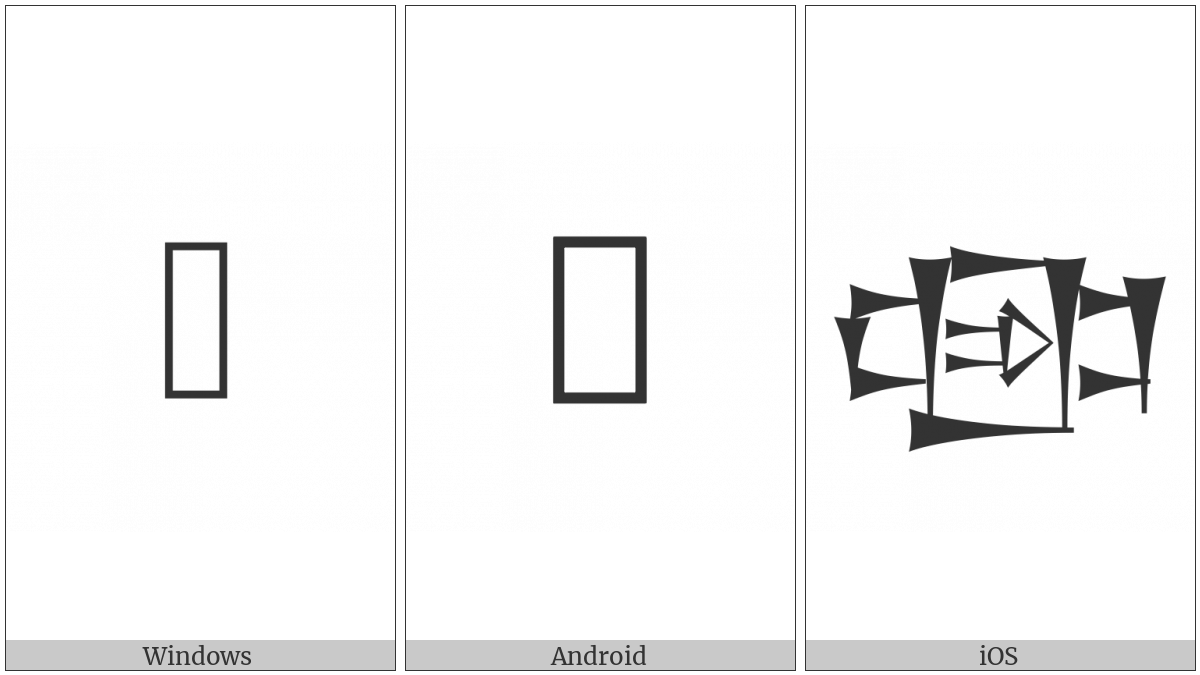 Cuneiform Sign Ezen Times Gud on various operating systems
