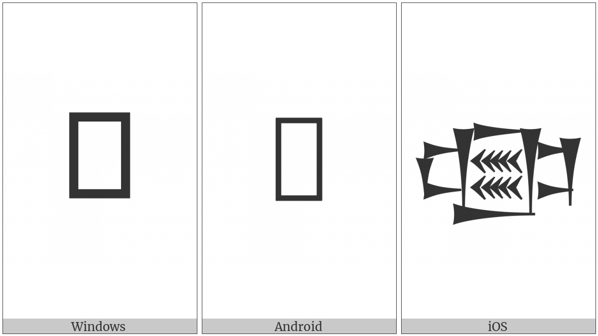 Cuneiform Sign Ezen Times She on various operating systems