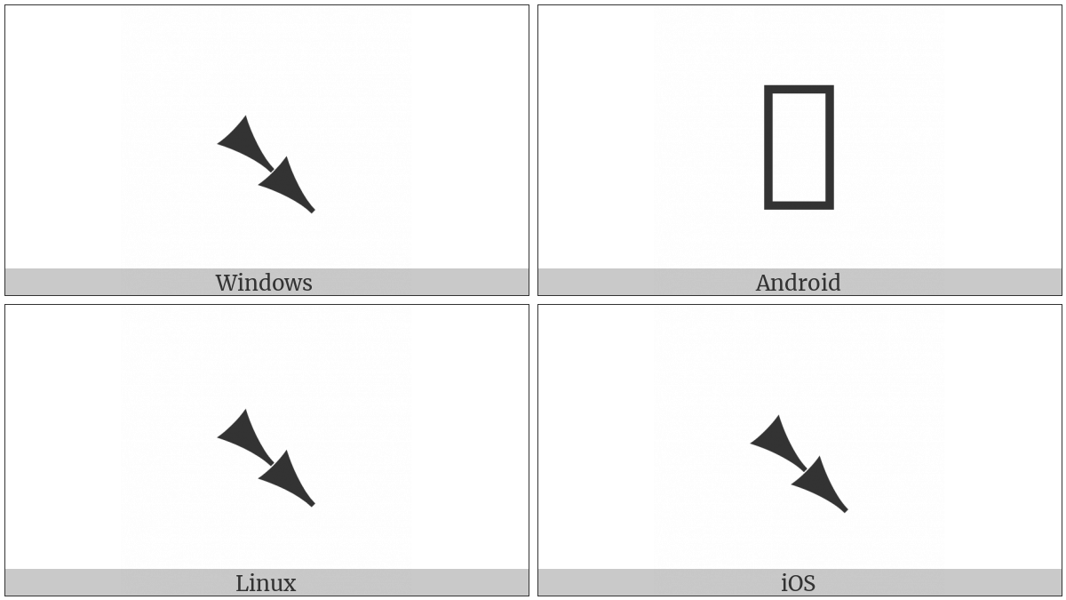 Cuneiform Punctuation Sign Diagonal Colon on various operating systems