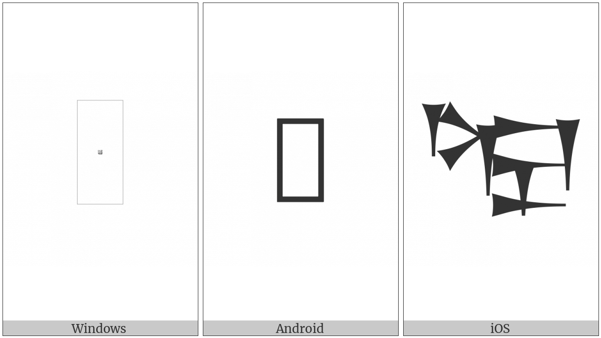 Cuneiform Sign Lak-265 on various operating systems