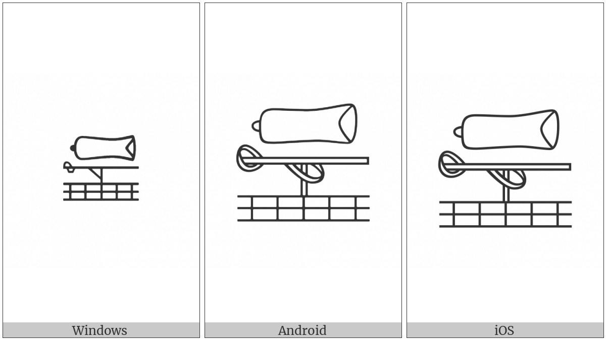 Egyptian Hieroglyph Nl002 on various operating systems