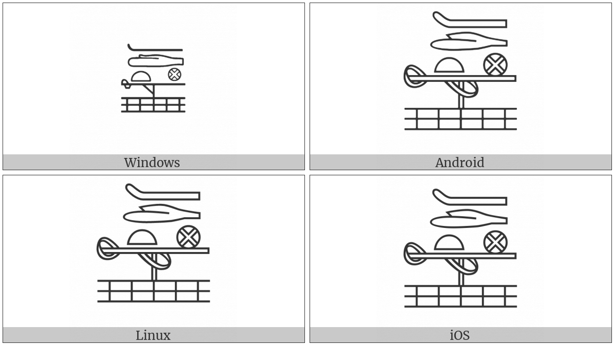 Egyptian Hieroglyph Nl017 on various operating systems