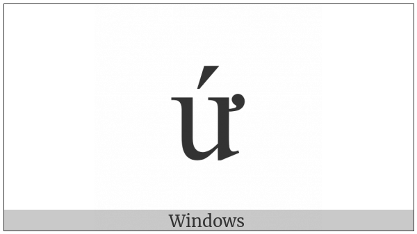 Latin Small Letter U With Horn And Acute on various operating systems