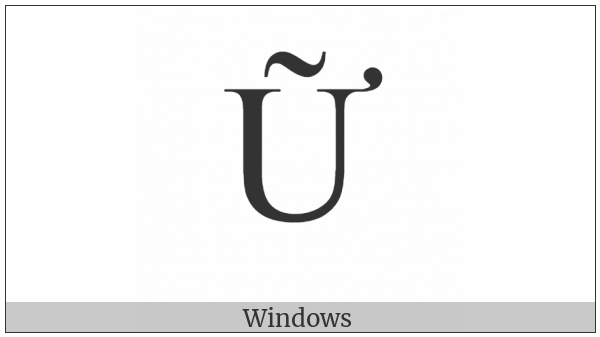Latin Capital Letter U With Horn And Tilde on various operating systems