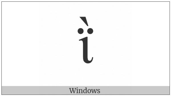 Greek Small Letter Iota With Dialytika And Varia on various operating systems