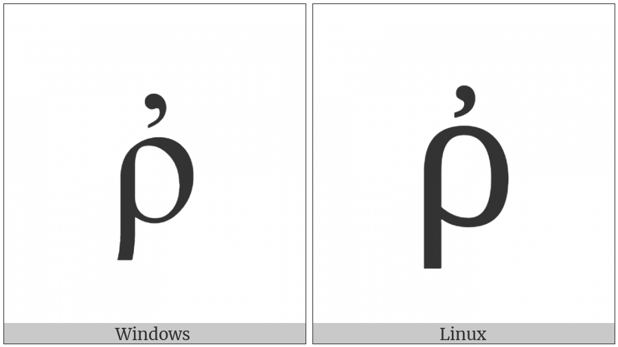 Greek Small Letter Rho With Psili on various operating systems