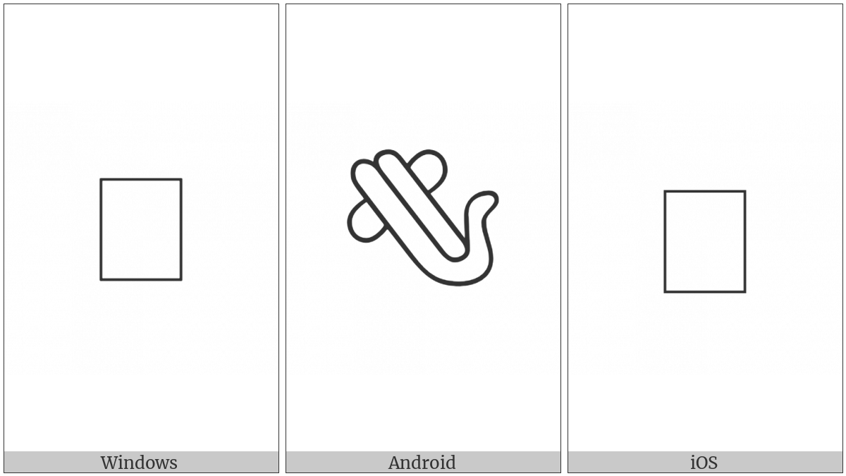 Anatolian Hieroglyph A034 on various operating systems